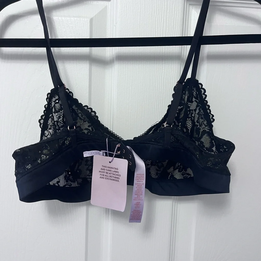 SAVAGE X FENTY FLORAL LACE AND MESH BRALETTE - Picture 8 of 10